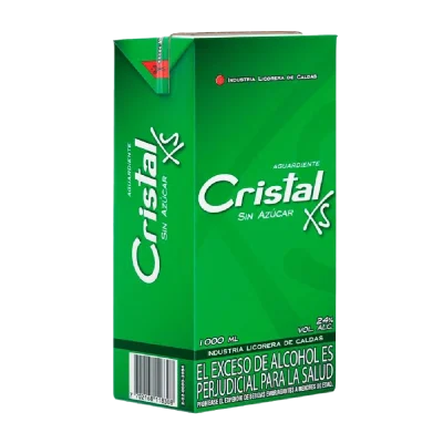 AGUAR CRISTA VERDE XS S-AZ-1000MLTETR24 AGUARDIENTE CRISTAL XS TETRA *1000ml