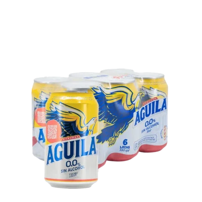 CERVEZA AGUILA 0% ALCOHOL X6