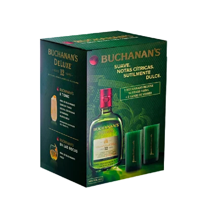 LC PACK WHISKY BUCHANANS 12AÑOS-750ML+VA PACK BUCHANANS 12AÑOS *750ml+VA